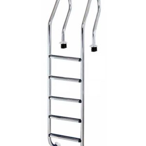 Escaleras Mixta 5 Peldaños Acero Inox.