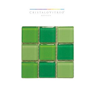 Mosaico Cristalo Vitreo  Mezcla de Verdes