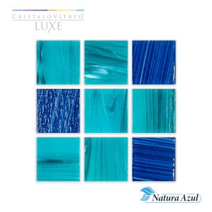 Mosaico Cristalo Vitreo Serie Luxe Modelo Natura Azul